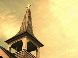 Dramatic Clouds Church Stock Footage