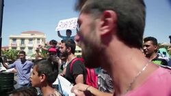 Migrants protest state of Lesbos' Moria camp Instructional Video