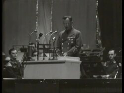 Seyss-Inquart gives a speech at a meeting of the NSDAP Stock Footage