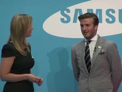 INTERVIEW: David Beckham on taking his family to the Olympics at the Everyone's Olympic Games with Samsung & David Beckham at London England. (Footage by WireImage Video/Getty Images Entertainment Video) Stock Footage