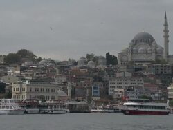 Istanbul shoreline Stock Footage