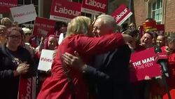 Jeremy Corbyn addresses Labour supporters in Worcester News Clip