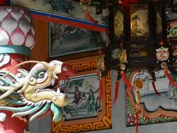 Chinese lamp and dragon 2 Stock Footage