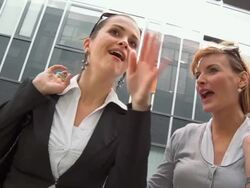 HD SLOW-MOTION: Window Shopping Stock Footage