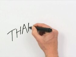 Hand Writing Words Thank You! Stock Footage