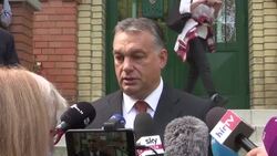 Orban arrives to vote, comments after News Clip