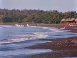 Black Sand Beach Stock Footage