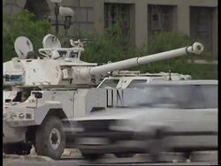 BOSNIA: FRENCH UN PEACEKEEPER WOUNDED IN SARAJEVO News Clip