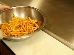 French Fries Salted and Seasoned Stock Footage