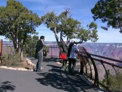 Grand Canyon lookout point Stock Footage
