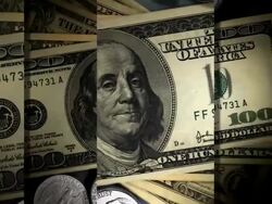 Geometric Money Loop Background Stock Footage