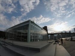 The carousel in Dumbo NYC near Brooklyn Bridge Stock Footage