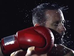 HD SUPER SLOW MO: Get Punched In The Face Stock Footage