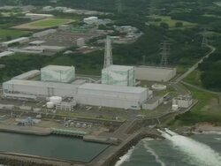 Aerial: Fukushima Daiichi Nuclear Power Station Stock Footage