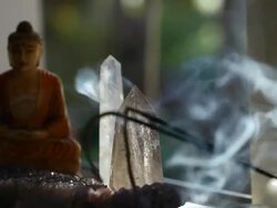 burning incence Stock Footage