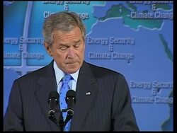 WRAP Bush seeks to change US image on global warming; protest News Clip