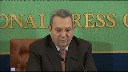 Israeli defence minister Ehud Barak comments on Iran and Syria News Clip