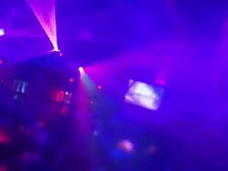 HD Dancing in the disco laser lights Stock Footage
