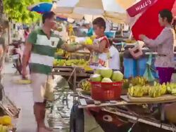  MS T/L Shot of Ho Chi Minh City floating market / Ho Chi Minh City, Southeastern, Vietnam Stock Footage