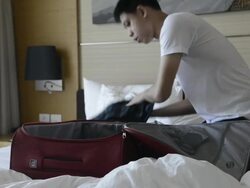 Hands Packing Clothes, Luggage Stock Footage