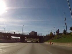 Driving shot along Chicago interstate News Clip