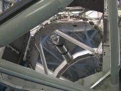 Very Large Telescope (VLT) mount and mirror moving during preparations for a night of observation. Stock Footage