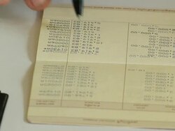 Checking bank book. Stock Footage