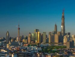 Nightfall Timelapse with Yuyuan Gardens, Shanghai, China Stock Footage