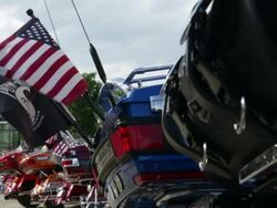Bikes Are Blessed In Washington Ahead Of Annual Rolling Thunder Bike Procession Stock Footage