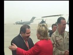 Secretary of State Hillary Clinton is now in Baghdad, Iraq to meet with U.S. and Iraqi leaders.  Clinton arrived early Saturday morning, where she met with the U.S.'s new Iraqi envoy -- Christopher Hill. News Clip