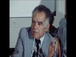 UPITN 1 6 80 ISRAELI FOREIGN MINISTER SHAMIR PRESS CONFERENCE (A) News Clip