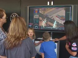 ATMOSPHERE: Gameplay at the Disney/Pixar Celebrates the Launch of the World of Cars Online at Burbank CA. (Footage by WireImage Video/GettyImages) Stock Footage