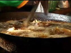 Food Preparation: Frying in Wok. Stock Footage