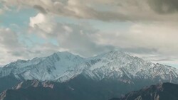 Timelapse Snow mountain range Stock Footage