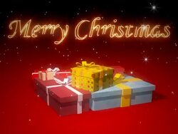 Merry Christmas with gift boxes Stock Footage