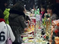 LS Tourism souvenir market/xian,shaanxi,China Stock Footage