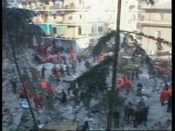 ITALY: APARTMENT BLOCK COLLAPSES AND KILLS 13 News Clip