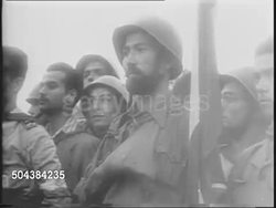 Italian Partisans March, Starving Civilians Eat News Clip