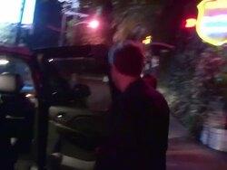 Chris O'Dowd and Dawn Porter depart The Spoils Of Babylon After Party at Chateau Marmont Stock Footage