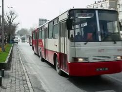 MS Shot of Traffic moving on street / Istanbul, Turkey Stock Footage