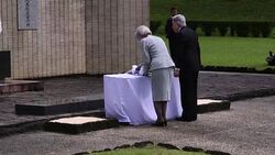 CLEAN : Emperor Akihito visits Japanese war dead memorial in Philippines News Clip
