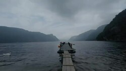 Fjord in Norway Stock Footage