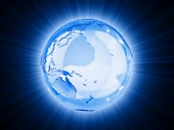 Shine of transparent globe (HD1080) Stock Footage