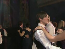 CU ZO Bride's parents dancing with rest of dancers Stock Footage