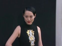 Rinko Kikuchi at Pacific Rim Los Angeles Premiere on 7/92013 in Hollywood, CA. (Footage by WireImage Video/Getty Images Entertainment Video) Stock Footage