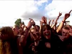 M/S EXT Concert Crowd Day Stock Footage