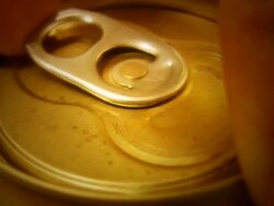 Hand opening can Close-up beer alcoholic drink Stock Footage