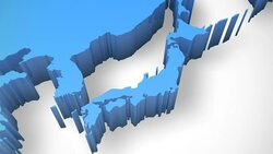 3D World Map Zoom Japan 2 Stock Footage