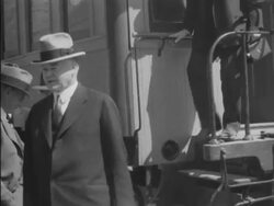 Ex-president Hoover visits historic Comstock Mines Stock Footage
