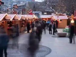 Shopping on a market- Timelapse Stock Footage